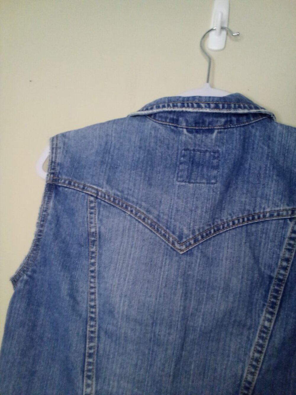 Aeropostale Denim Vest Women L Button Up Sleeveless Jacket Y2K Blue - Picture 12 of 14